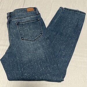JUDY BLUE Relaxed Fit Speckled Womens Jeans Size 9/29 Stretch Ankle JB88226